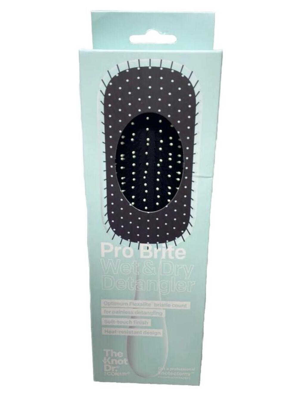 Conair Knot Dr Pro Brite Wet Dry Hair Detangler Brush Pastel Green New